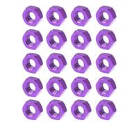 Yaruijia Lot de 20 écrous hexagonaux M2 M3 M4 M5 M6 M8 en alliage d'aluminium pour drone, jouet, modèle, pièce de bricolage (violet, M8)
