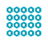 Yaruijia Lot de 20 écrous hexagonaux M2 M3 M4 M5 M6 M8 en alliage d'aluminium pour drone, jouet, modèle, pièce de bricolage (bleu clair, M8)