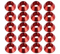 Yaruijia Lot de 20 rondelles de boulon à tête cylindrique en aluminium 6061 M2 M3 M4 M5 M6 M8 pour drones, jouets, modèles, pièces de bricolage (rouge, M3)