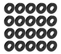 Yaruijia Lot de 20 rondelles plates en alliage d'aluminium M3 M4 M5 M6 M8 en alliage d'aluminium pour drones, jouets, modèles, pièces de bricolage (noir, M5)