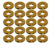 Yaruijia Lot de 20 rondelles plates en alliage d'aluminium M3 M4 M5 M6 M8 en alliage d'aluminium pour drones, jouets, modèles, pièces de bricolage (doré, M4)