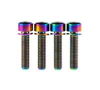 Yaruijia Lot de 4 boulons en titane M6 x 16 mm M6 x 20 mm M6 x 25 mm avec rondelle pour frein de vélo (arc-en-ciel, M6 x 20 mm)