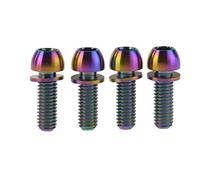 Yaruijia - Lot de 4 vis à tête Allen en titane M6x18 de 20 mm avec rondelle pour étrier de frein à disque Shimano, Rainbow, M6x18mm