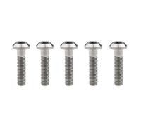 Yaruijia Lot de 5 boulons en titane M6 x 12 15 20 25 30 35 mm/M8 x 15 20 25 30 35 40 mm Tête de parapluie pour freins à disque de vélo et moto (M8 x 35 mm, titane normal)