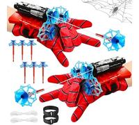 YARUJING Lot De 2 Gant De Lanceur Spid Gant De Lanceur pour Spid Gants Spid pour Enfants Jouets De Poignet De Lanceur Lanceur De Héros pour Enfants pour La Fête De Cosplay