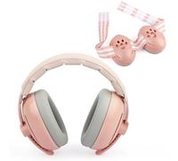YARVPUV Cache-oreilles 2 en 1 pour Bébé, Casque Antibruit Bébé,Casque Anti Bruit Bebe pour Protection Contre le Bruit (0-4 ans), Réduction de Bruit de 25dB, Bandeau Réglable et Coque ABS Légère