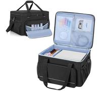 YARWO Sac de Transport pour Imprimante Compatible DNP/Fujifilm/HiTi Photo Sublimation Thermique, Sac Rembourré avec Séparateur pour Imprimante Thermique, Rouleaux de Papier, 47 x 42 x 32 cm