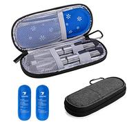 Yarwo Trousse Isotherme Diabétique, Étui Portable Isotherme, Pochette d’Insuline, Sac de Refroidissement Médical pour les Diabétiques, Gris