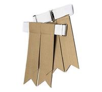 YAS Flashes de kilt pour homme avec ajusteurs de boucle lourds, chaussettes unies et tartan en laine acrylique/jarretière pointue, kaki, Taille unique