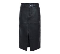 Yas Mina Leather Long Skirt Noir XS Femme