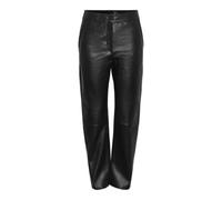 YAS Line Hmw Pantalon en Cuir Noos, Noir, XXL Femme