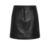 Jupe en cuir noir Noir XXL
