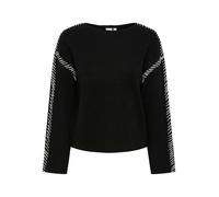YAS Pull-over 'YASStitcha' noir / blanc, Taille L