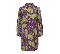 YAS Robe-chemise 'EMILI' vert / bleu violet / baie / blanc, Taille 34
