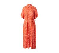 YAS Robe-chemise orange foncé / blanc, Taille 40