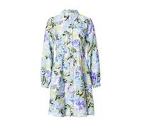 YAS Robe-chemise 'YASKaya' bleu clair / vert foncé / lavande / blanc, Taille 38