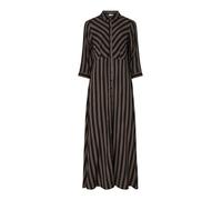 YAS Robe-chemise 'YASSAVANNA' marron / noir, Taille 34