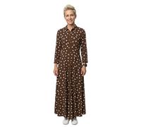 YAS Robe-chemise 'YASSAVANNA' chocolat / blanc, Taille 34