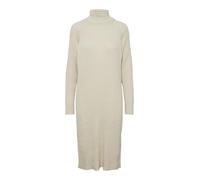 Yas Mavi Roll Neck Long Sleeve Midi Dress Beige S Femme