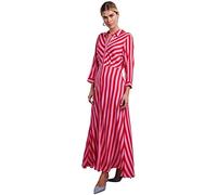 YAS Yassavanna Robe Longue pour Femme S Noos, Cyclamen/Rayures : Doux amer, L