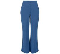 YAS YASVICTORIA Wide Pant S. Noos Pantalon en Tissu, Bleu fédéral, L Femme