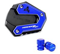 YaSao Extension Béquille Latérale Moto pour Tracer 9 GT 9GT Tracer9GT 2021-2023 2022 Accessoires De Moto Béquille Pied Support Latéral Agrandisseur Bouchon De Valve De Pneu(Combo 2)