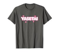 Yasetai Japonais drôle Rose T-Shirt