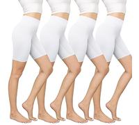 YaShaer Panty Short Leggings Sport Femme sous Jupe ou Robe Anti-frottement Pantalons de Cyclisme pour Court sans Couture Boxer Short Sécurité Lot de 4