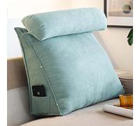 YASHANG Coussin Triangulaire de Lecture avec Cou réglable, Soutien du Dos, Coussin de Dossier pour canapé, lit, tête de lit45 x 45 x 20 cm