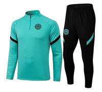 YASHANG Paris Jersey Combinaison de Formation À Manches Longues Veste Printemps et Automne Veste Costume Football Uniforme Personnalisé PSG Hommes Femmes(s-Small,Vert)