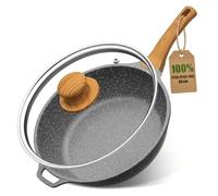 YASHE 30cm/4,7L Sauteuse Antiadhésive Grand Format avec Couvercle