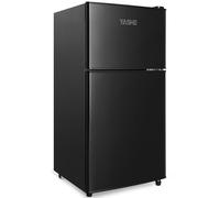 YASHE 86L Mini-Réfrigérateur avec Congélateur, frigo Double Porte avec Congélateur Supérieur, Figo Congelateur Combiné, Réfrigérateur Congélateur pour Chambre, Bureau, Cuisine et Dortoir, Noir