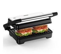 YASHE Appareil à Croque-Monsieur, Grille-Panini 1500W, Plaques XXL Antiadhésives, Température Automatique, Voyants Lumineux, Pour 2 Tranches