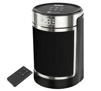 YASHE Chauffage d'appoint électrique, Céramique PTC 1500W Radiateur Soufflant, Télécommande, Protection Anti-Basculement et Anti Surchauffe, Mode ECO, Minuterie 1-24 h, Sécurité Enfant