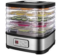 YASHE Deshydrateur Alimentaire Avec Affichage LED, Température Réglable 35-70 °C & Minuteur 72H, 5 Plateaux Empilables Sans BPA, 360° Circulation D’air Pour Fruits, Légumes & Jerky, 240W