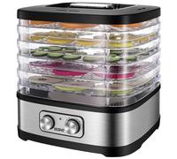 YASHE GGJ-261A Déshydrateur 240 W, 5 Plateaux, 35-70 °C, Minuteur 72 h | Air chaud à 360° | Espacement des plateaux réglable | Sans BPA | Lavable au lave-vaisselle | Silencieux | Anti-surchauffe