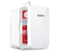 YASHE Mini réfrigérateur 10 litres/12 canettes, réfrigérateur pour chambre à coucher, 110 V CA/12 V CC, refroidisseur thermoélectrique et chauffage, petits réfrigérateurs pour boissons, bureau,