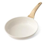 YASHE Poêle anti-adhésive de 20 cm, avec revêtement en granit pour œufs, crêpes et bacon, compatible avec induction, facile à nettoyer, sans PFOA avec manche anti-calorique