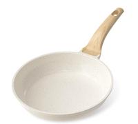 YASHE Poêle anti-adhésive de 24 cm, avec revêtement en granit pour œufs, crêpes et bacon, compatible avec induction, facile à nettoyer, sans PFOA avec manche anti-calorique