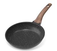 YASHE Poêle anti-adhésive de 28 cm, avec revêtement en granit pour œufs, crêpes et bacon, compatible avec induction, facile à nettoyer, sans PFOA avec manche anti-calorique