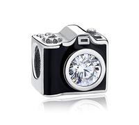 YaShuo Breloque en argent sterling 925 authentique avec inscription « I Love to Travel » pour bracelet et collier, Émail