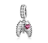 YASHUO Jewellery Breloques d'Halloween pour bracelets en argent sterling 925 véritable avec citrouille, chapeau magique, tête de mort pour bracelet pour femme (breloques côtelées), Cristal Émail