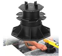Yaskilosiu 50pcs Plots réglables 65-140mm Plot pour dalle réglable Pour pierre et carrelage Noir POSE - FINITION