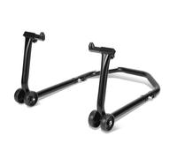 Yaskilosiu Béquille Avant Moto Lève Moto Avant avec Bras Réglable Support de Roue Moto sur Roulettes en Acier Noir CRIC