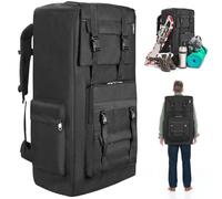Yaskyly 120L Sac à Dos Trekking Camping Grand Sac à Dos de Randonnée Léger et Imperméable avec Housse de Protection Contre la Pluie Sac à Dos de Voyage pour Camping Randonnée Trekking Chasse Escalade