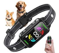 Yaskyly Collier Anti Aboiement Chien, Collier de Dressage Rechargeable, 4 Modes Son/Vibration, 8 Niveaux de Sensibilité, Étanche IP67, Noir, pour Chiens de Tailles Small, Medium, Large