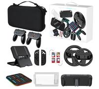 Yaskyly Switch 2 Ensembles D'accessoires 15-en-1 Switch 2 Kit D'accessoires de Jeu avec Housse de Transport, Station de Charge pour JoyCons 2, Kit D'étui, Support de Jeu, 2 Volants, Protection D'écran