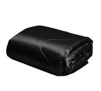 YASMENG Couette en satin 200 x 200 cm - Noir - Couverture d'été légère - 200 g/m² - Soie soyeuse - Luxe lisse et brillante - Pour l'été - Avec 2 taies d'oreiller 80 x 80 cm