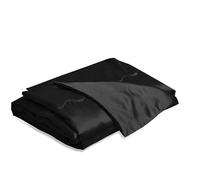 YASMENG - Couverture en satin 200x200 cm - Noir - Pour canapé - Rafraîchissante - Soyeuse - Soie - Couverture d'été - Légère - Douce - Luxe - Lisse - Satinée - Plaid pour lit - Couette - Canapé