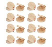 yasoe 16 Pièces Castagnettes Musicales Castagnettes Instrument de Musique en Bois Instrument de Musique Instrument de Percussion pour Enfants Adultes